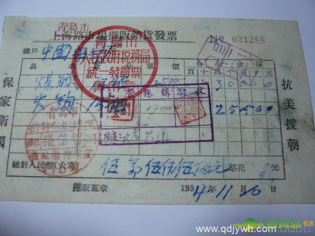 【青岛记忆】老票据上的上海路市场